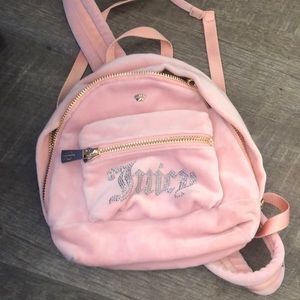 Juicy Couture pink velour mini backpack vintage
